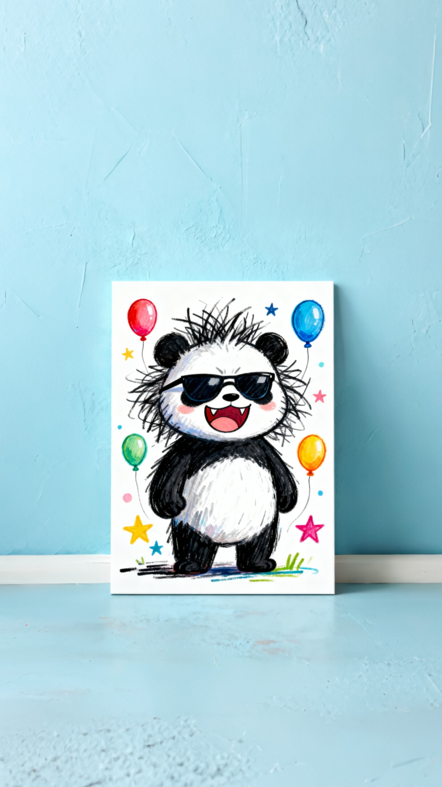 Playful Panda Cartoon Art